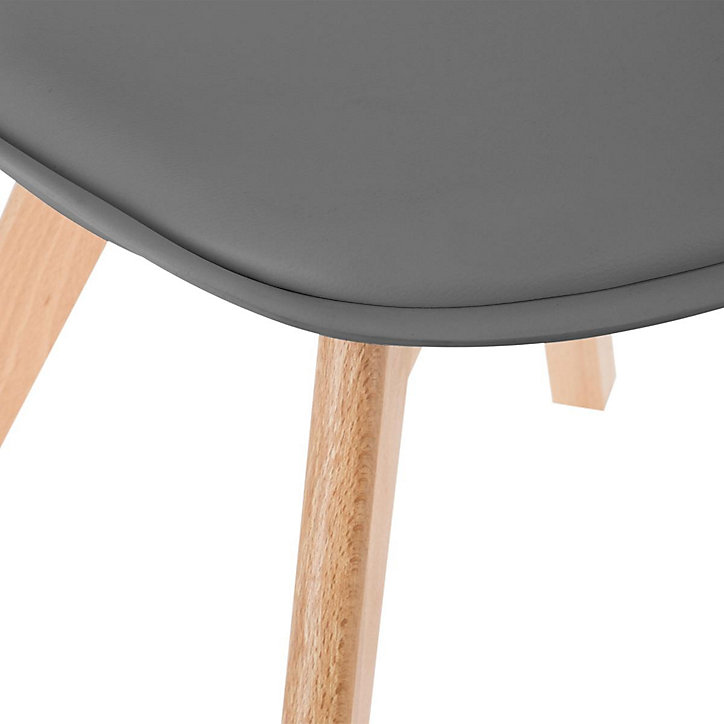 Lot de 4 chaises de table Baya Atmosphera H. 81 cm gris