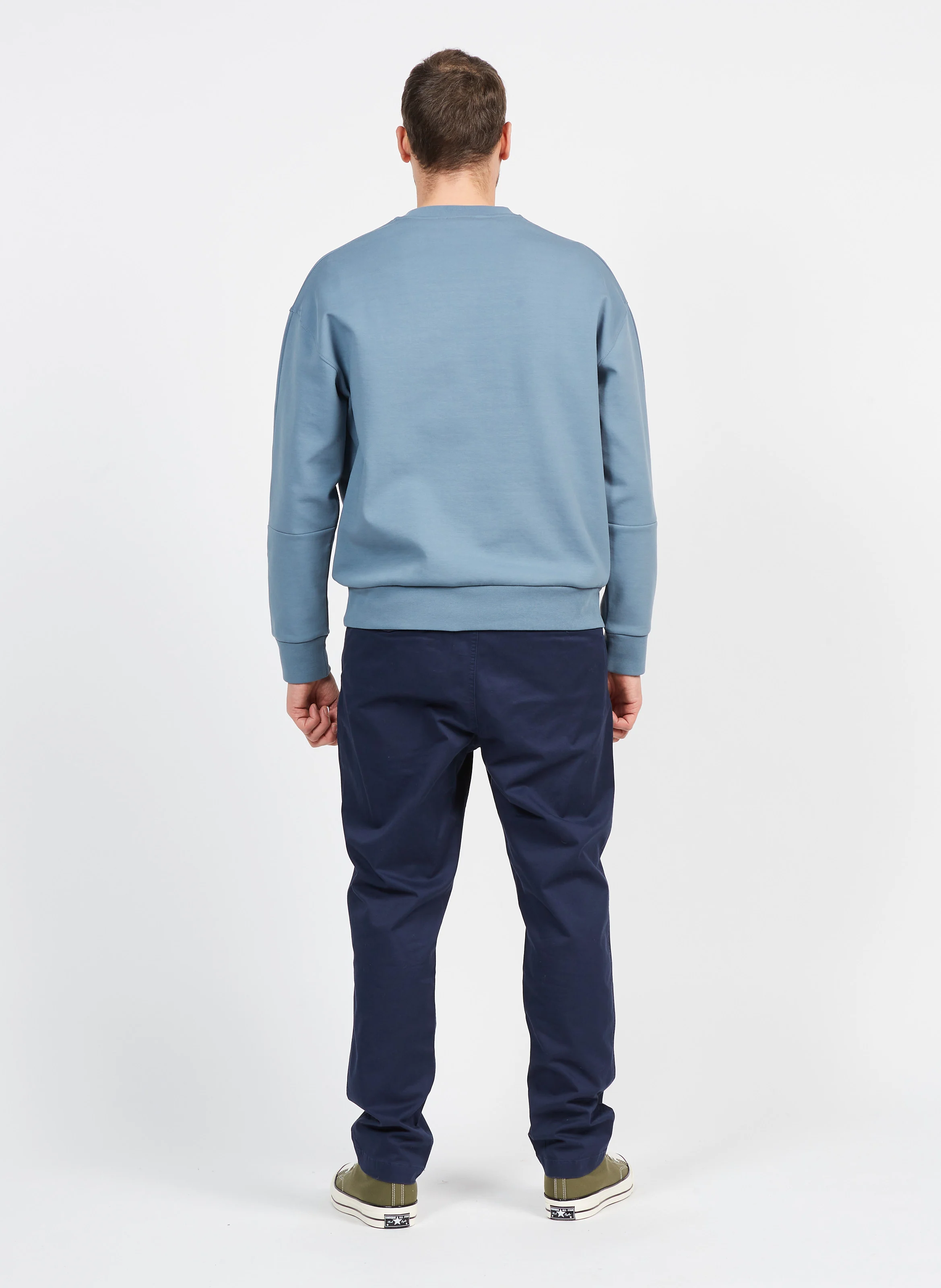 Sweatshirt coupe droite col rond | Gris