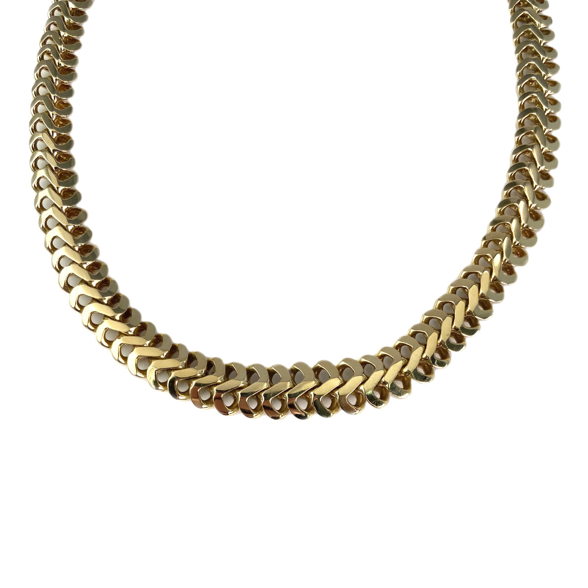 Collier d'occasion or 750 jaune maille fantaisie 45 cm
