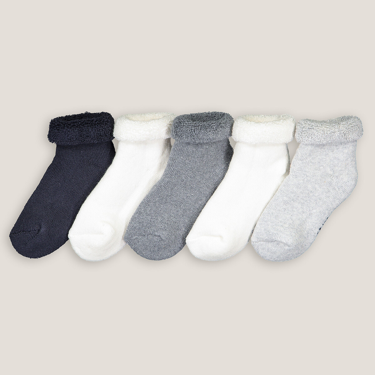 COLEÇÃO LA REDOUTE<br>Conjunto de 5 pares de meias de bouclé
