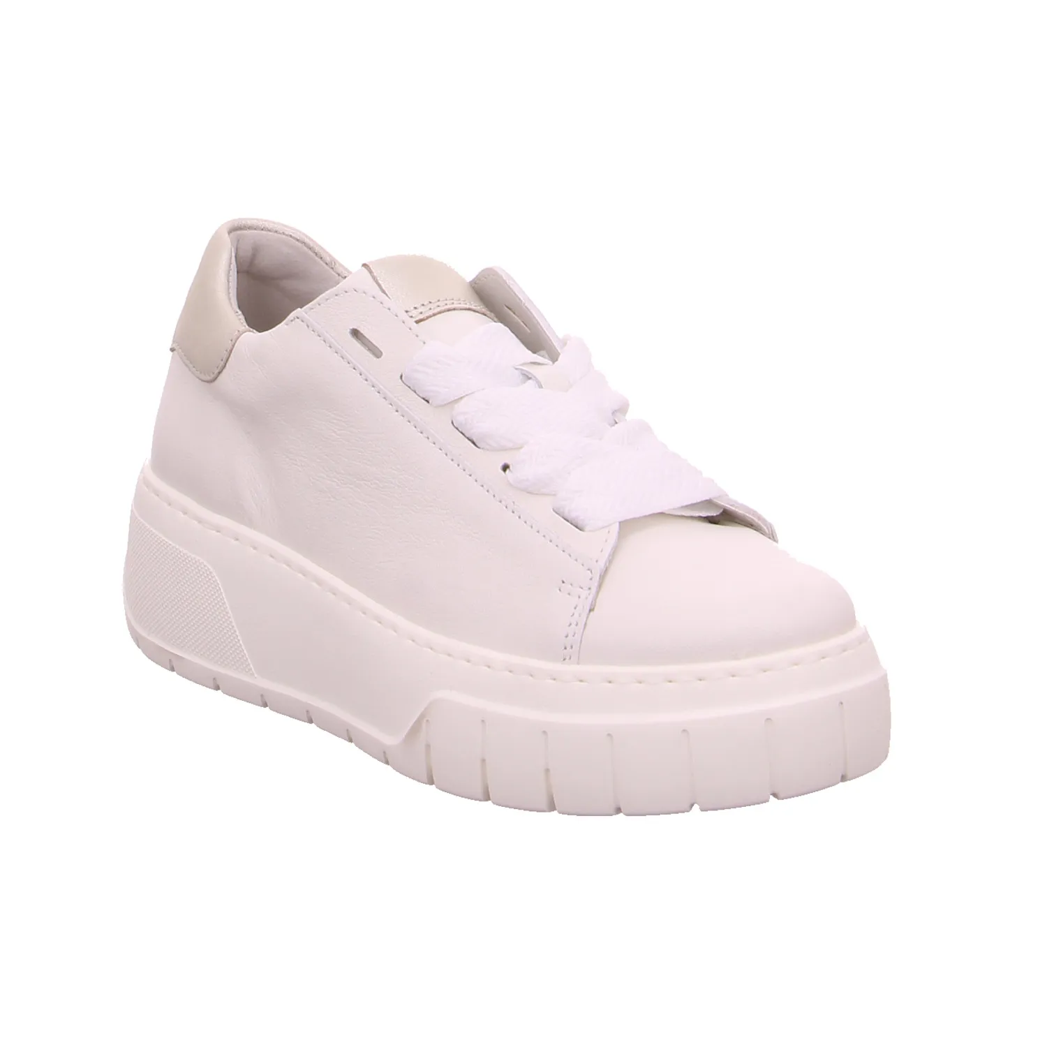 GABOR Sneaker Offwhite Leder  mit Wechselfussbett