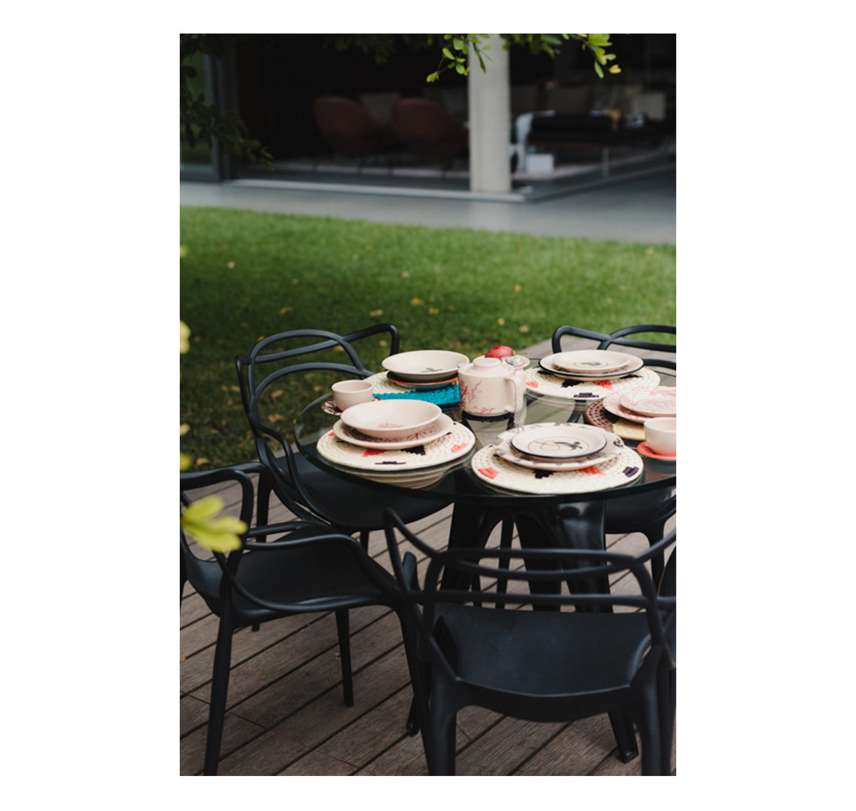 Plat profond « Conchas de la Isla Cream » (Lot de 4)