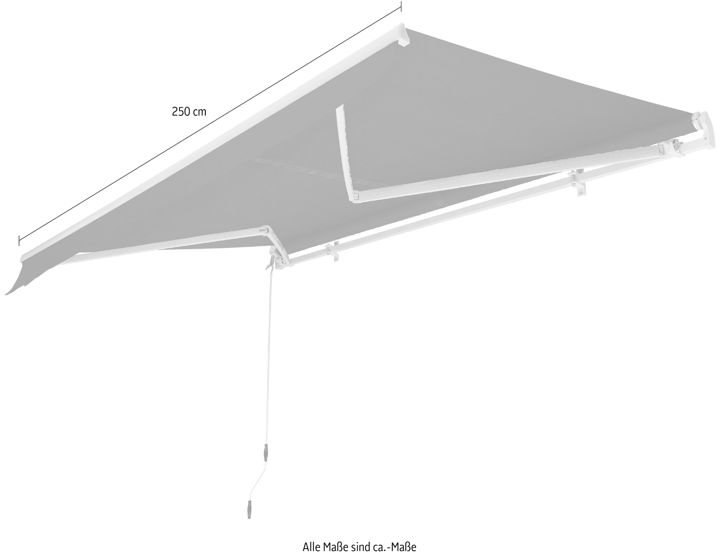 KONIFERA Klemmmarkise Breite/Ausfall: 250/150 cm