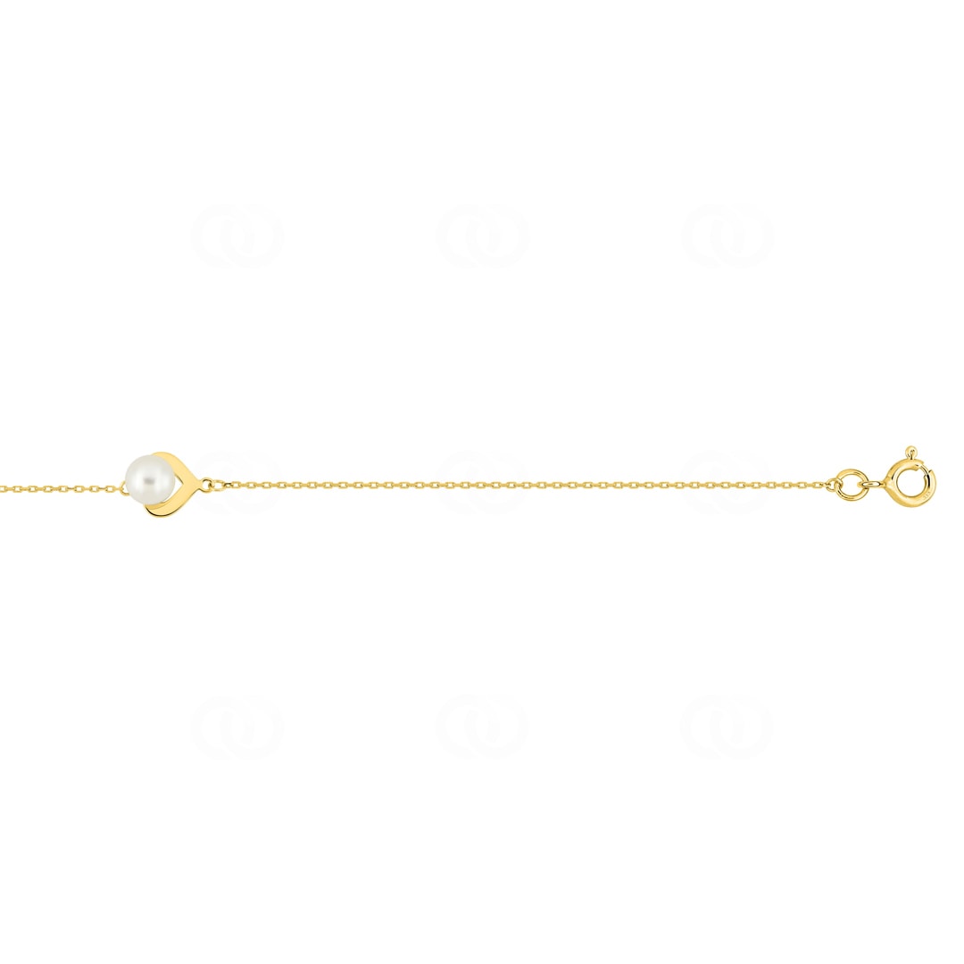 Armband 375/9 K Gelbgold mit Süsswasserzuchtperle 5.0mm