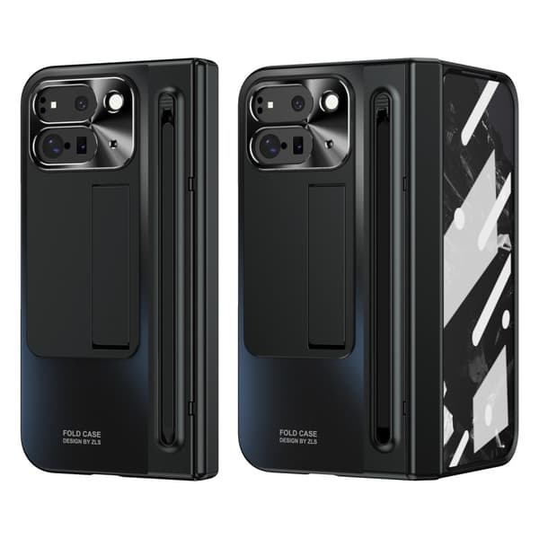 For Google Pixel 9 Pro Fold 5G Deksel med Herdet Glassfilm, Stylus - Svart