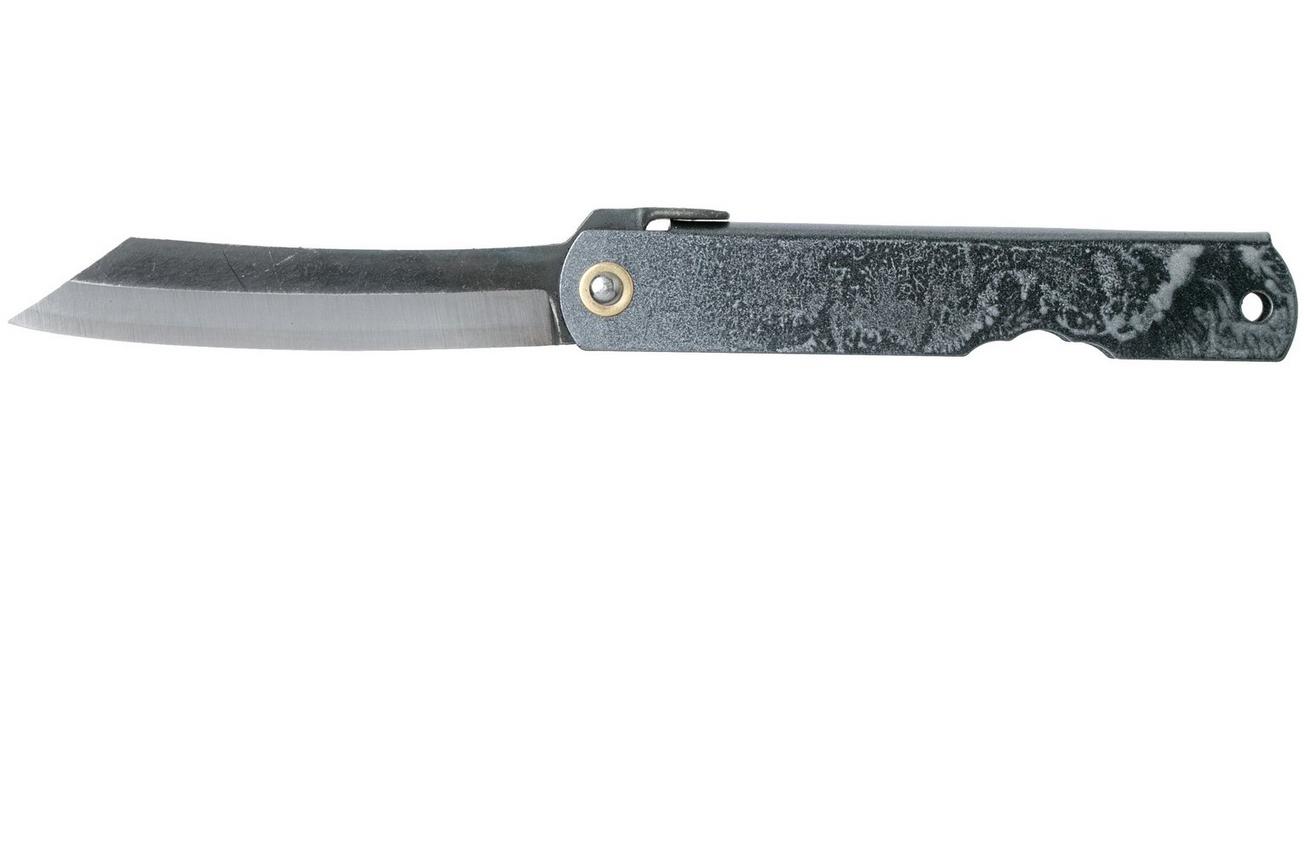 Higonokami zakmes 7,3 cm HIGOC3B, Blue paper steel, Grey Black Glitter