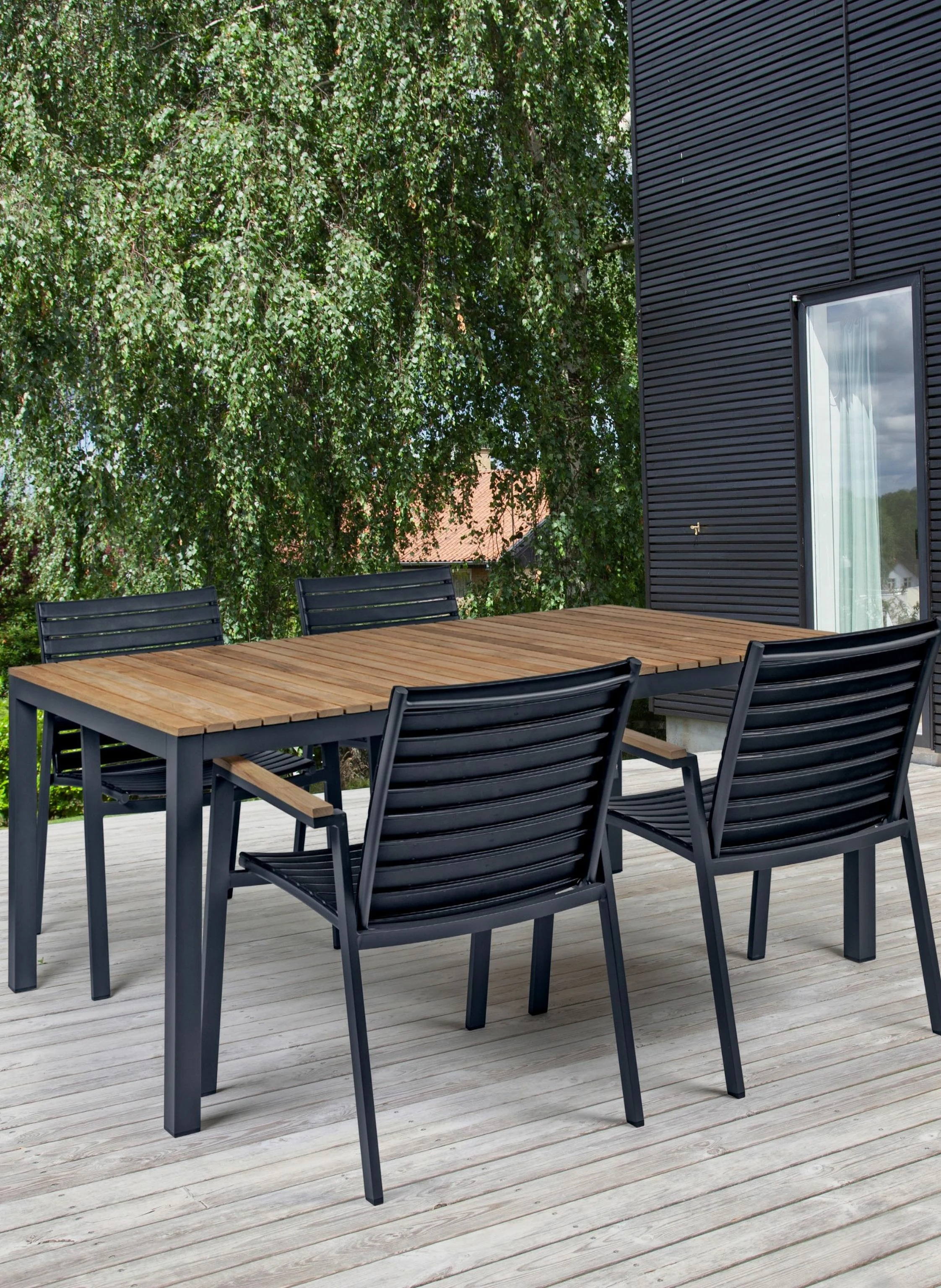 cinas 5tlg.-Gartenmöbel Set mit 1 Tisch und 4 Stühlen MOOD EXTREME