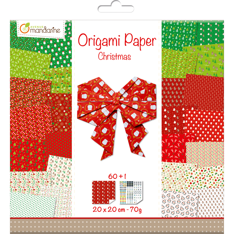 Mandarine Origamipapier X-Mas, 20 x 20 cm, assortiert, 60 Blatt