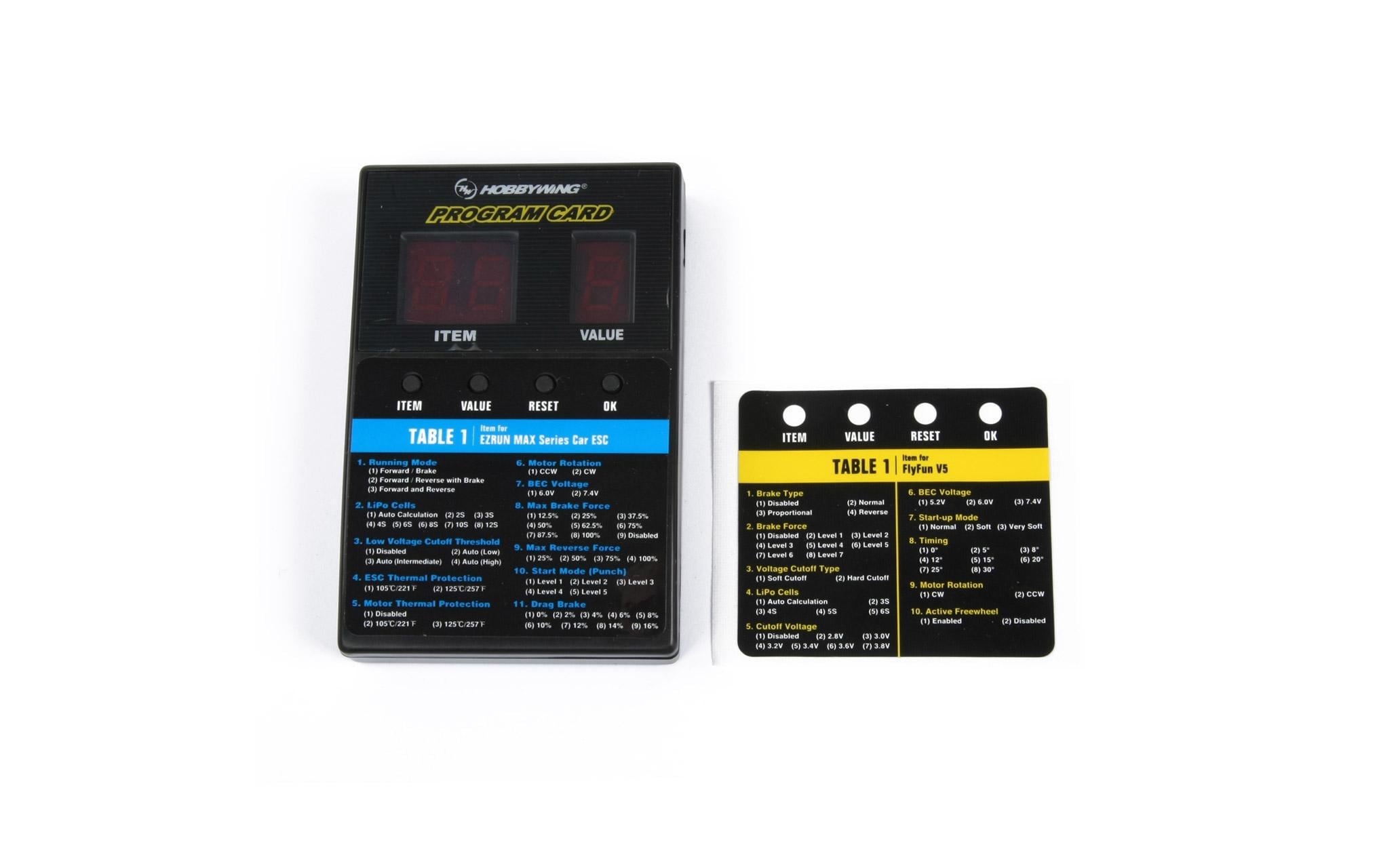 Programmierkarte LEDLED Programbox für Hobbywing ESC