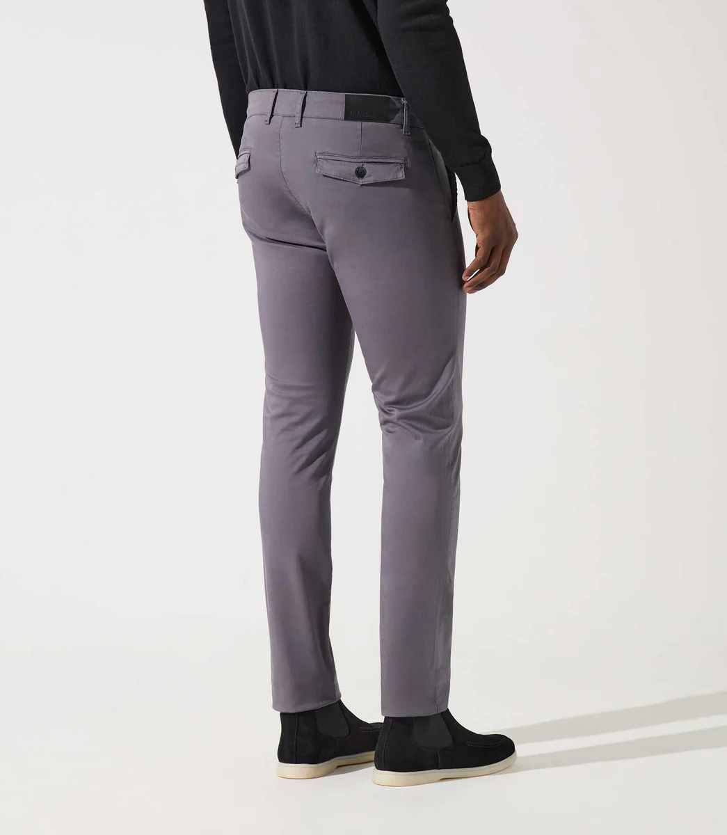 Pantalon chino satin anthracite VANAMA