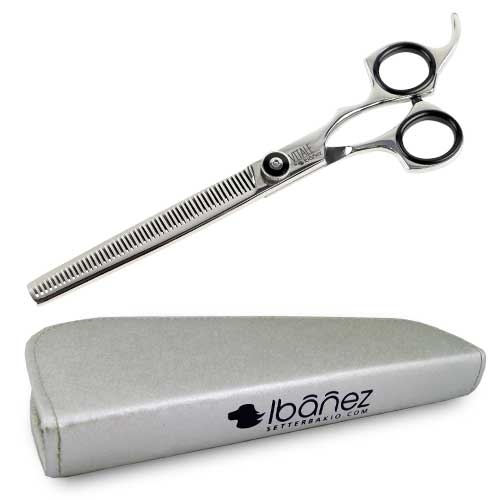 Tesoura de tosa Ibáñez Vitale Sculpting para cães, 50 dentes, adequada para pelagens bem cuidadas e não excessivamente densas, 20 cm de comprimento.