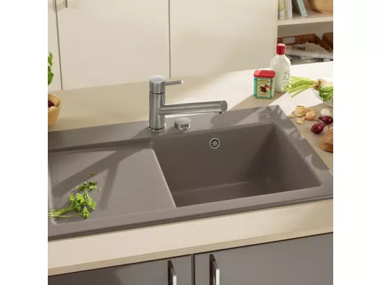 Robinet cuisine rabattable VILLEROY ET BOCH Como window acier massif