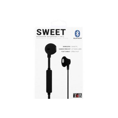 T'nB SWEET - Kit main libre - Ecouteurs filaire avec micro - intra-auriculaire - noir