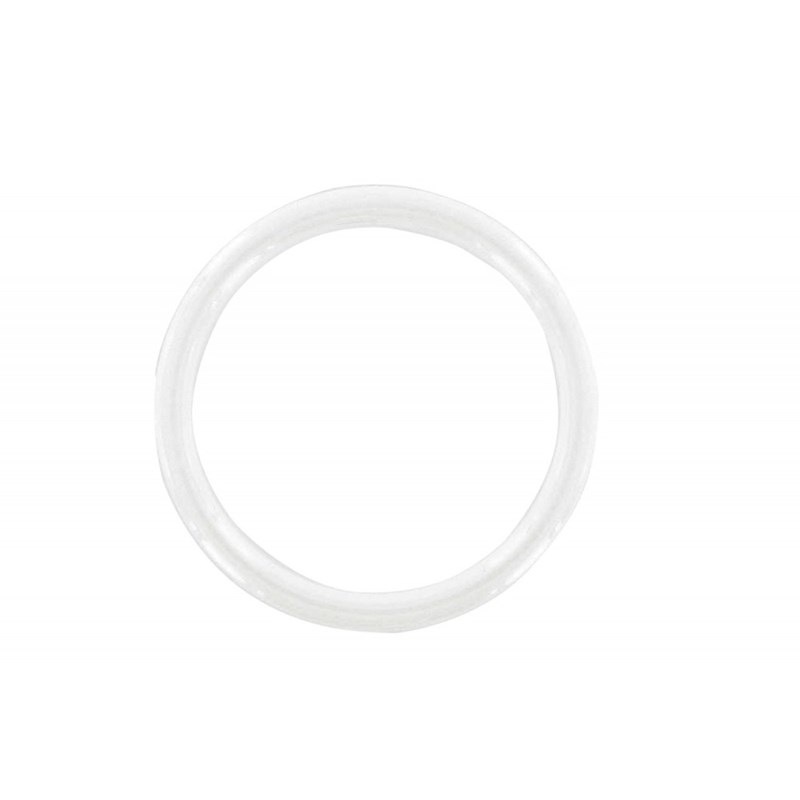 Bague Anneau Large de Céramique Blanche - 6mm