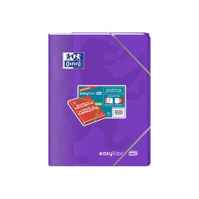 Oxford EasyBook Max - Cahier polypro 24 x 32 cm - 96 pages - grands carreaux (Seyes) - disponible dans différentes couleurs