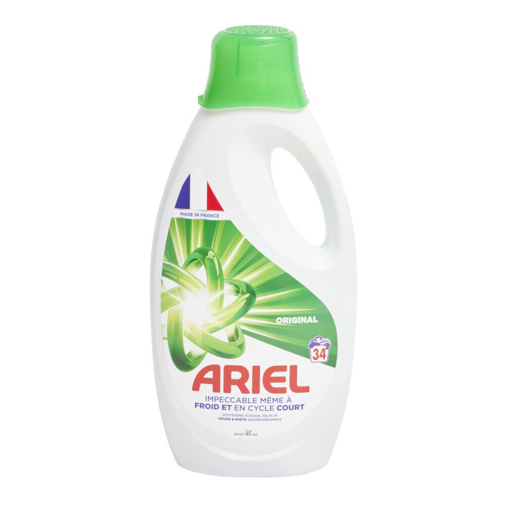 Lessive liquide Ariel original 34 lavages - Le bidon de 1,53L
