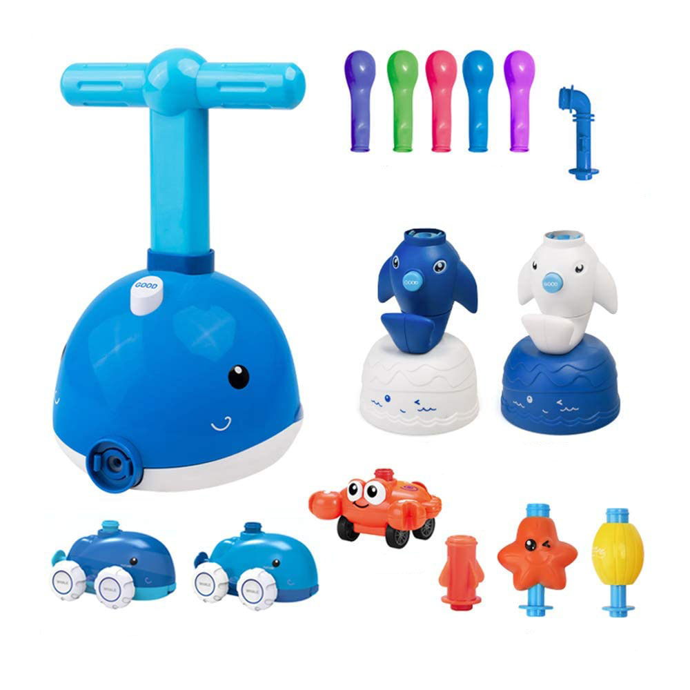 (23-tlg. Set) Lustige Kinder Ballon Launcher Luftpumpe Erziehungs Wissenschaft Antriebskraft   Ballone - Blau