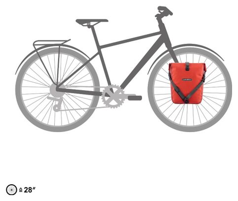 Sacoche de Porte-Bagages Ortlieb Sport-Roller Plus 14.5L Rouge Salsa Dark Chili