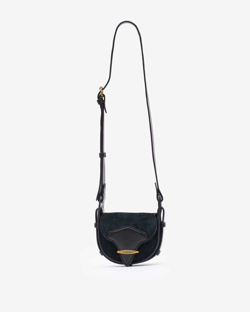 SAC EN BANDOULIÈRE EN CUIR VELOURS BOTSY MINI