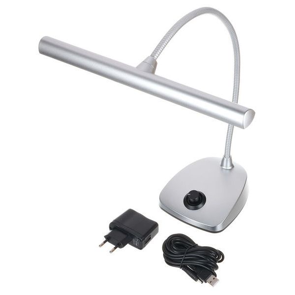 K&M 12298 LED Piano Lamp Silver