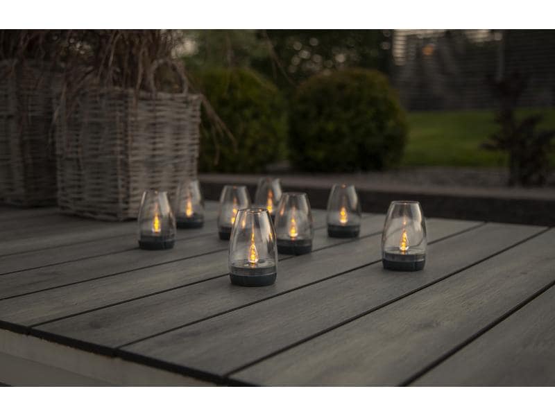 Star Trading Gartenlicht Solardekoration Tropea, Grau Dekoleuchte geeignet für den Aussenbereich