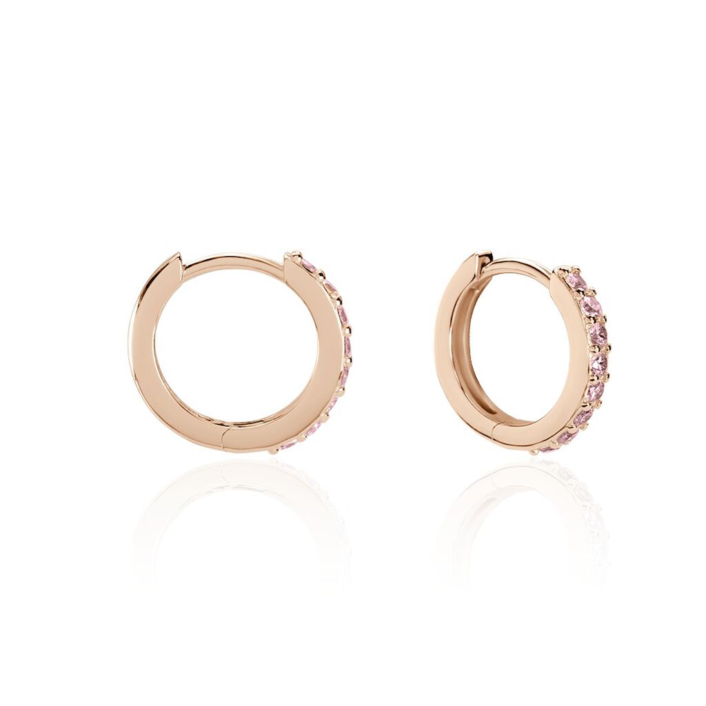 Créoles Rio Argent Rose Oxyde De Zirconium