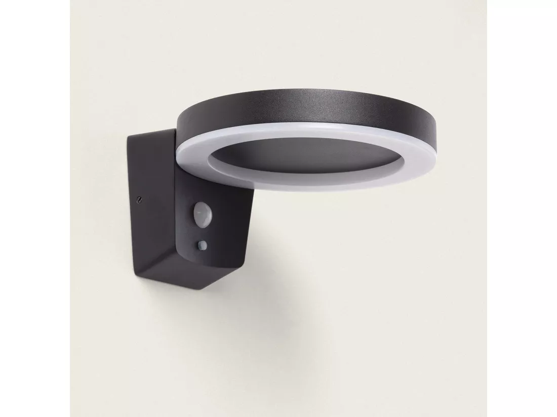 Applique Murale Extérieure Solaire LED 5W Aluminium avec Détecteur de Mouvement Aris Noir