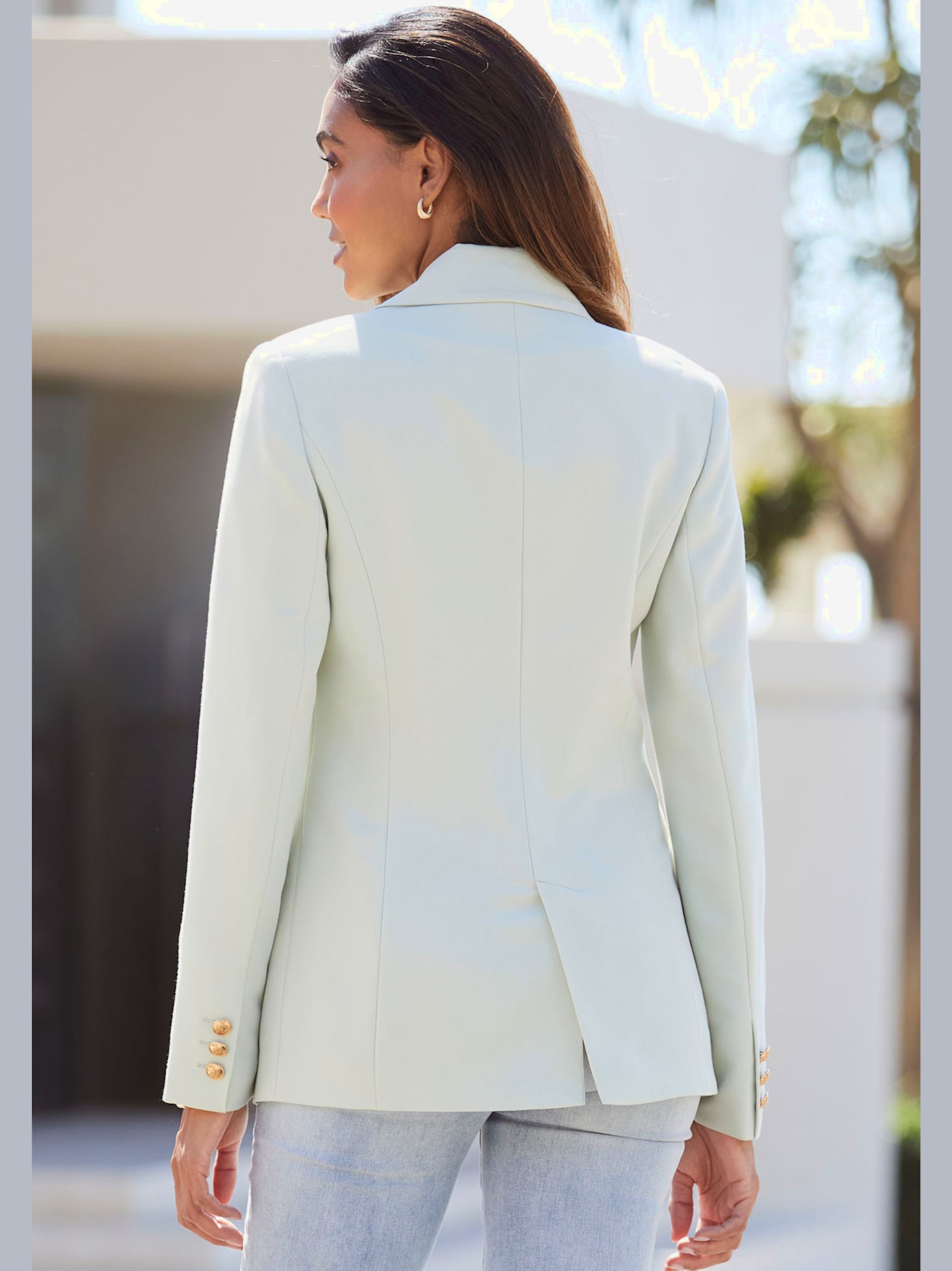 Blazer long blazer classique, col à revers
