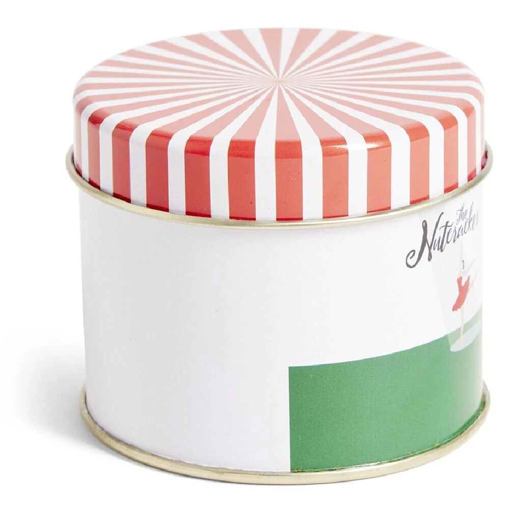 Boîte alimentaire the Nutcracker acier rouge blanc et vert Ø7,3xH6cm