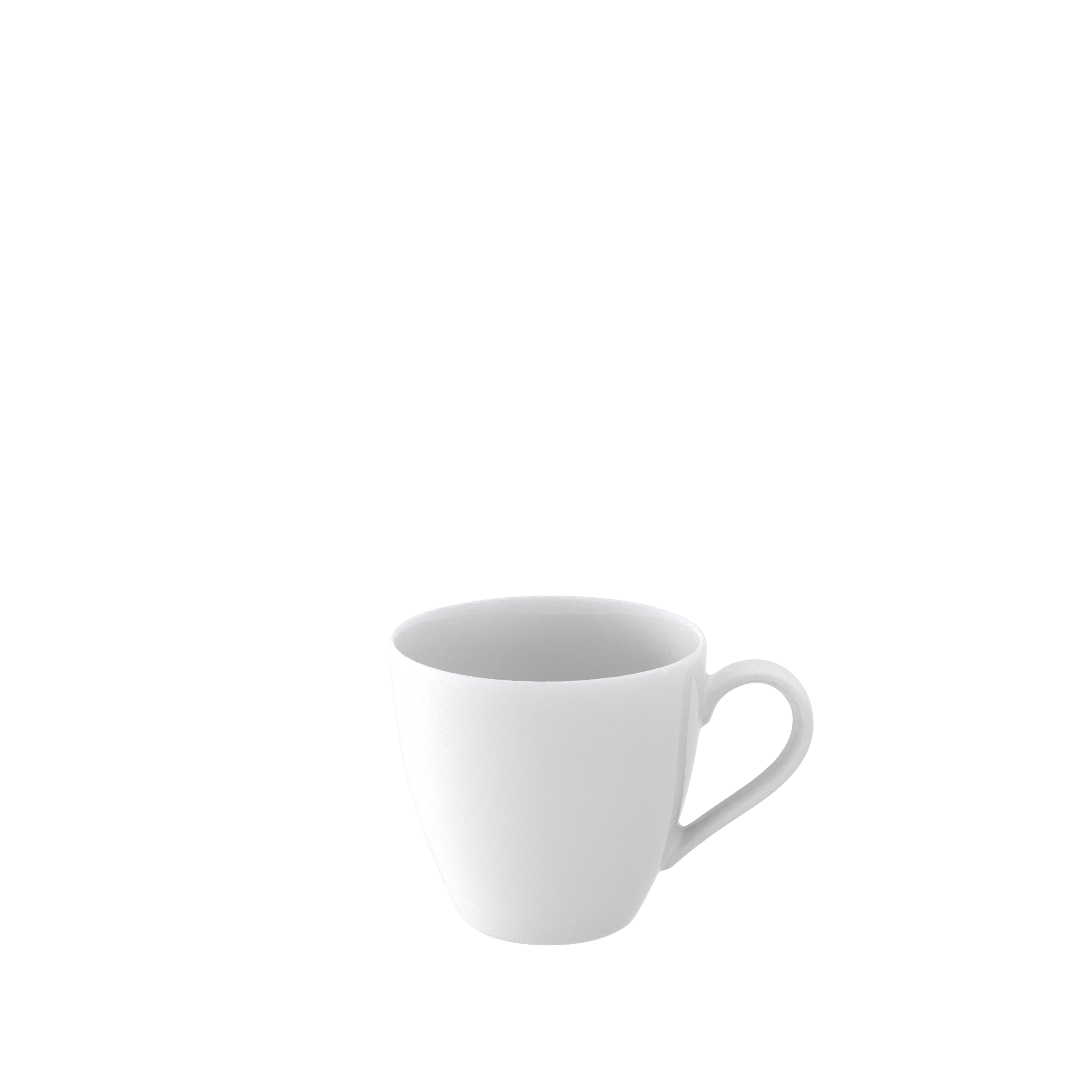 Anmut Espresso cup White, 2.1 oz, Premium Bone Porcelain