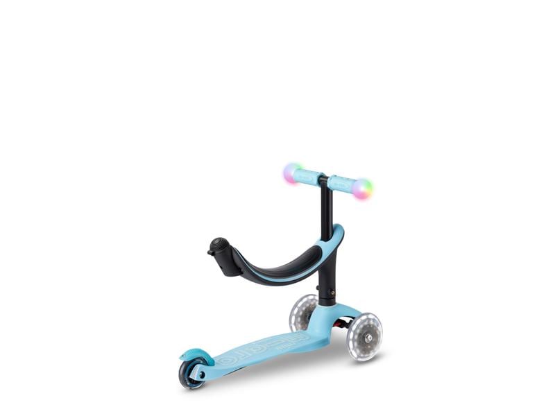Micro Mobility Kickboard Mini2Grow Deluxe Magic LED, Blue All-in-one Scooter für die ersten Lebensjahre