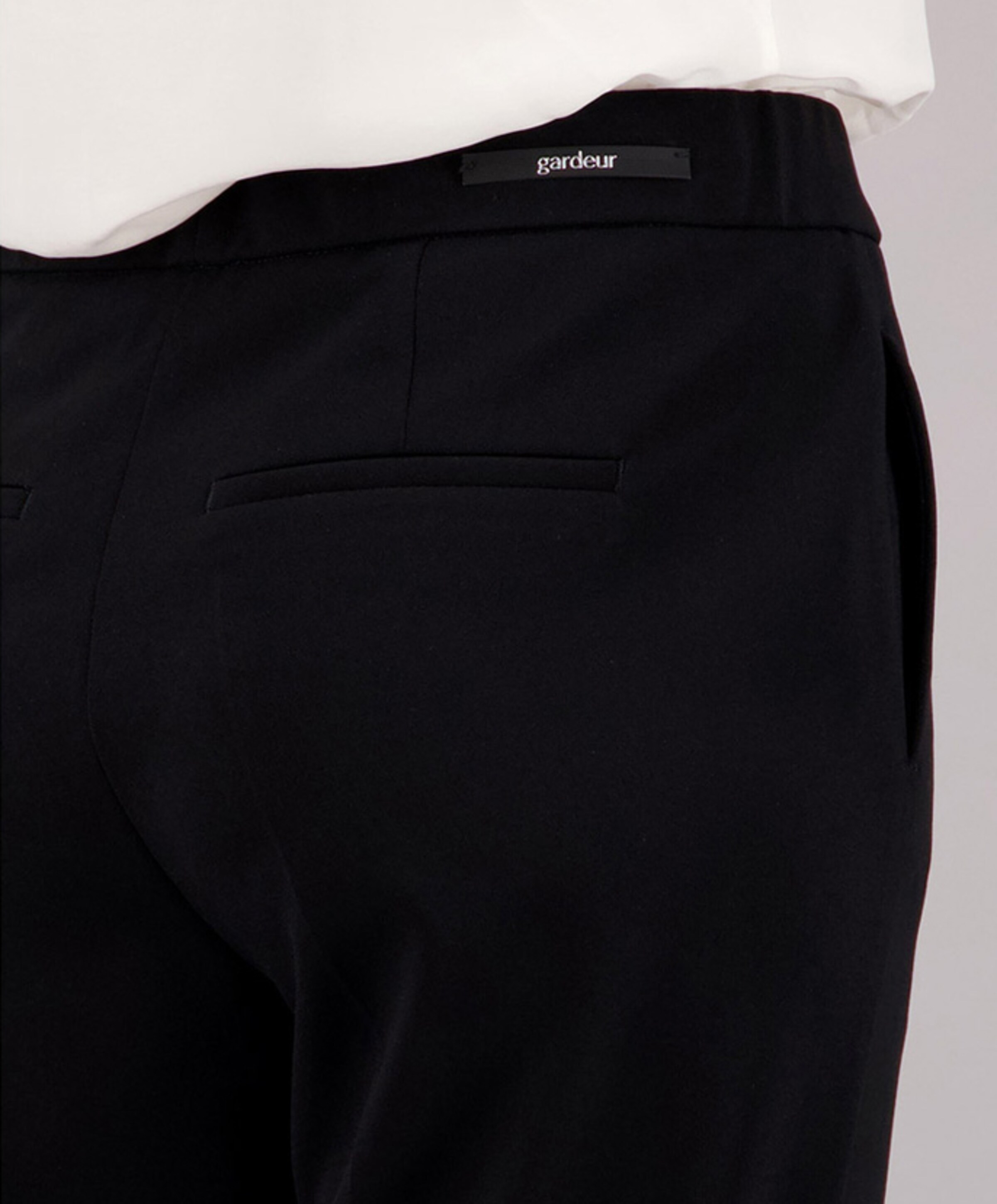 Gardeur Wide leg Feminine broek zwart