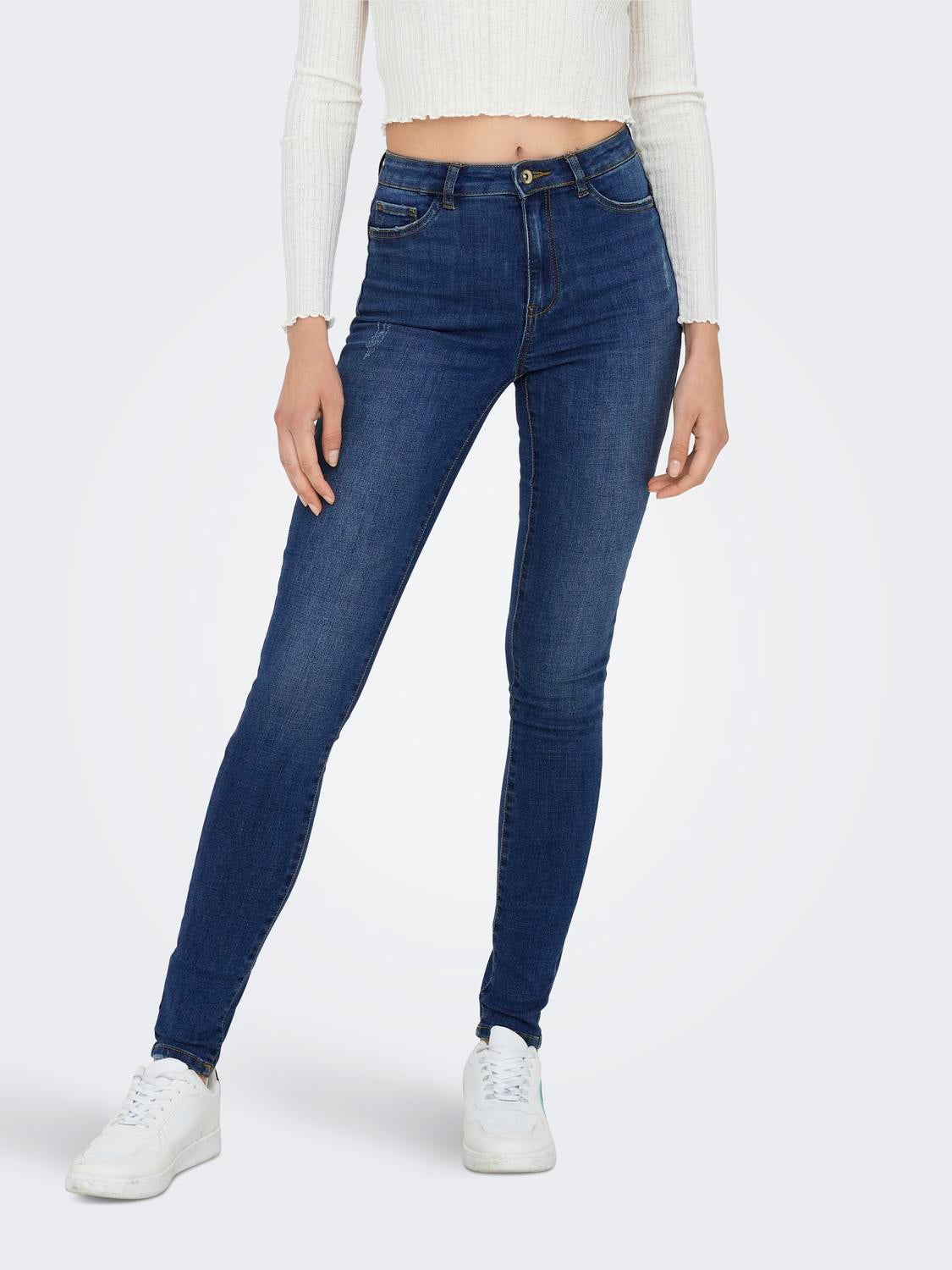 ONLROSE Hohe Taille Skinny Fit Jeans Medium Blue Denim
