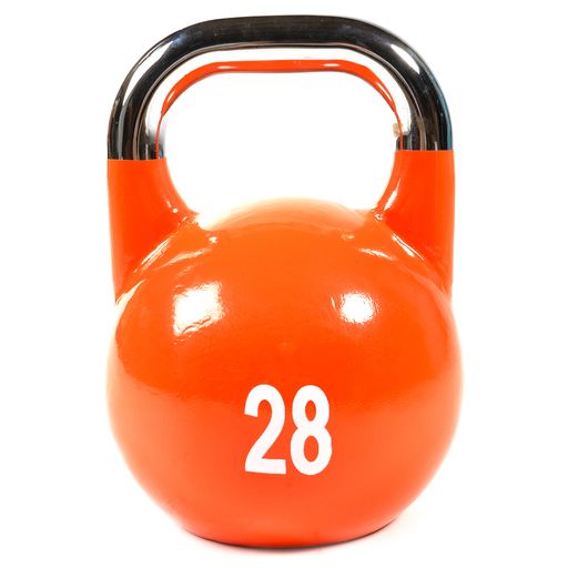 Halter de competição em ferro fundido com logotipo pintado, 28 kg