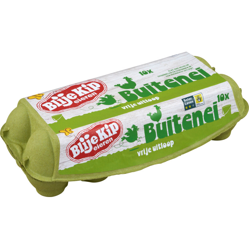 Blije Kip eieren Vrije uitloop buitenei