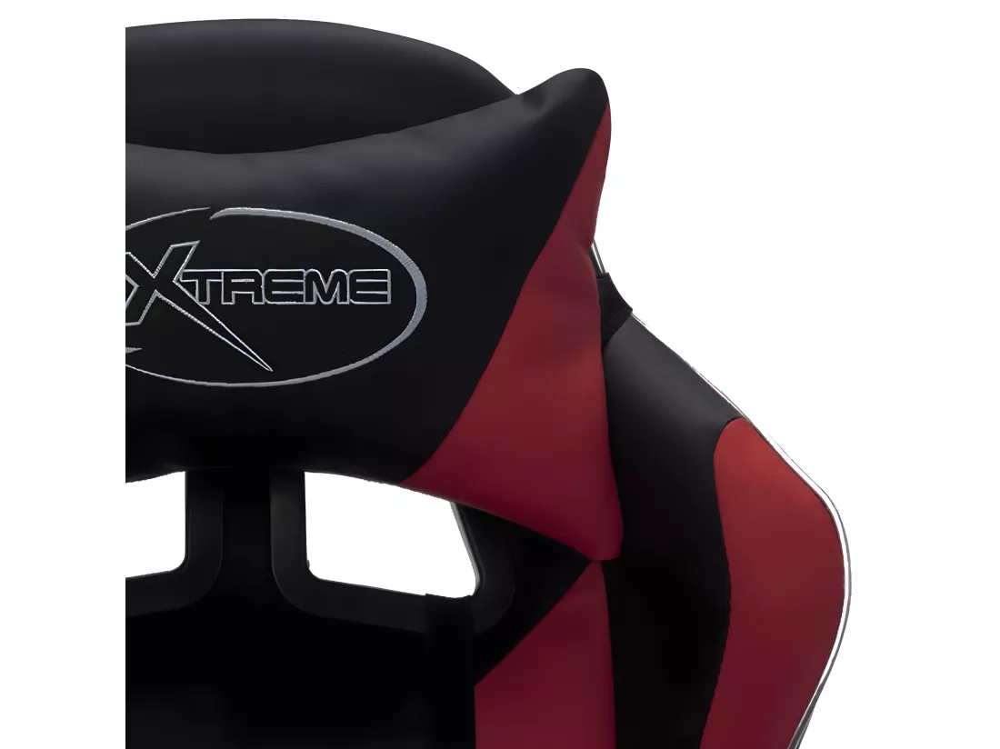 Fauteuil de jeux vidéo avec LED RVB Bordeaux et noir Similicuir