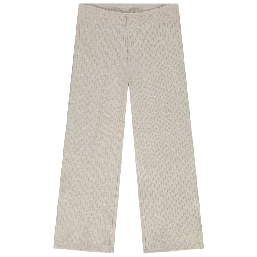 Legging évasé effet côtelé pour fille - Beige