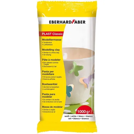 Eberhard Faber Modelliermasse Plast classic weiß, 1kg