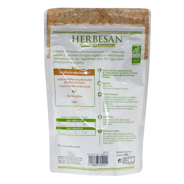 Herbesan Superfood Maca Orgânica 200g