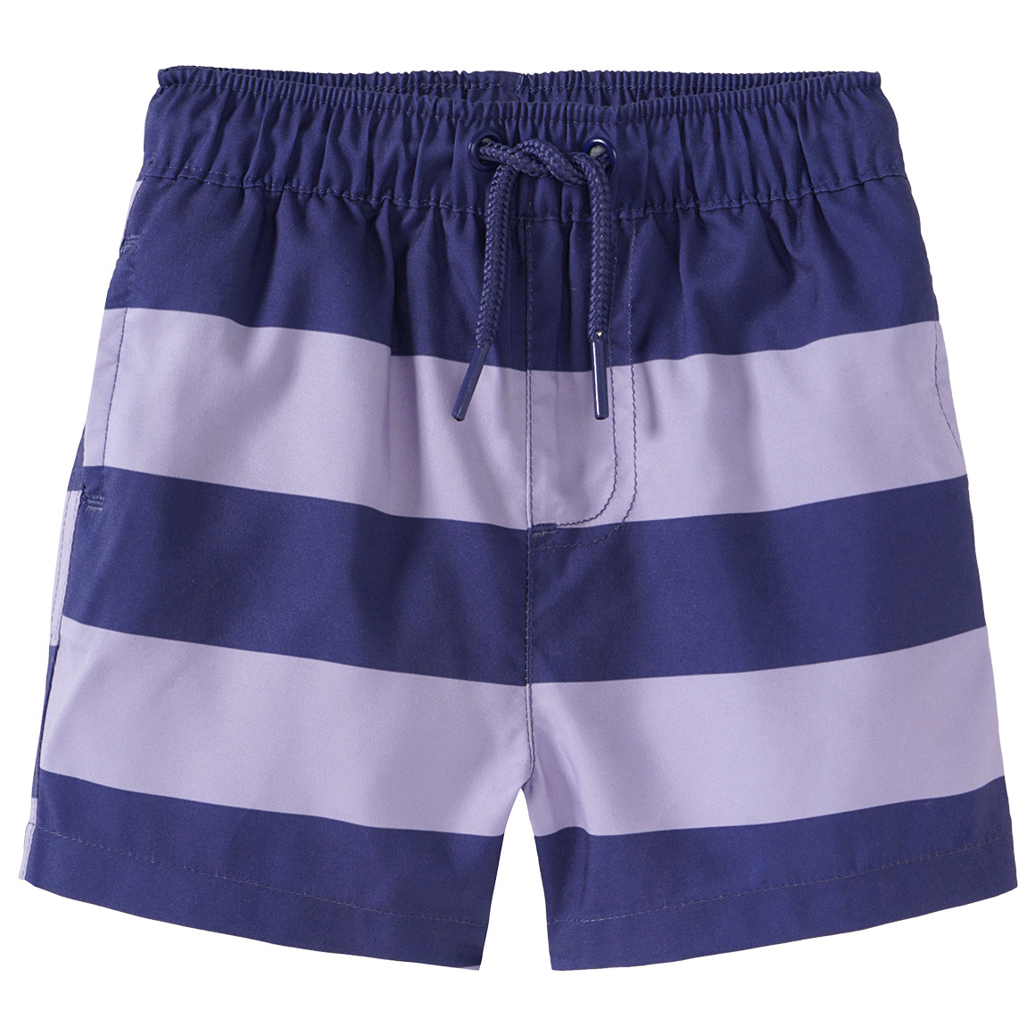 Famy Baby Badeshorts mit Streifen dunkellila / helllila