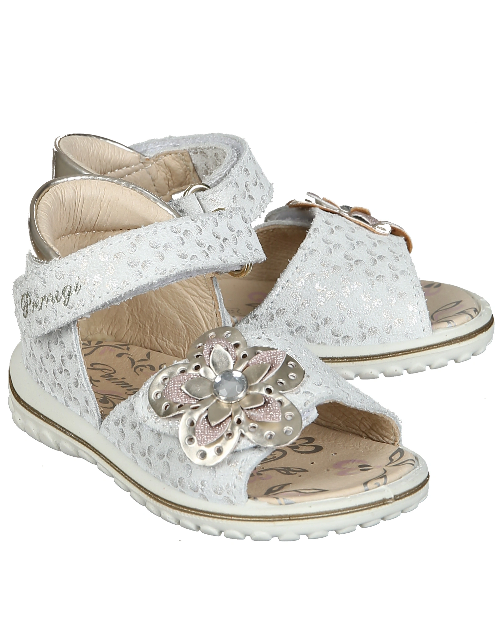 Klett-Sandalen BLÜTE in weiß