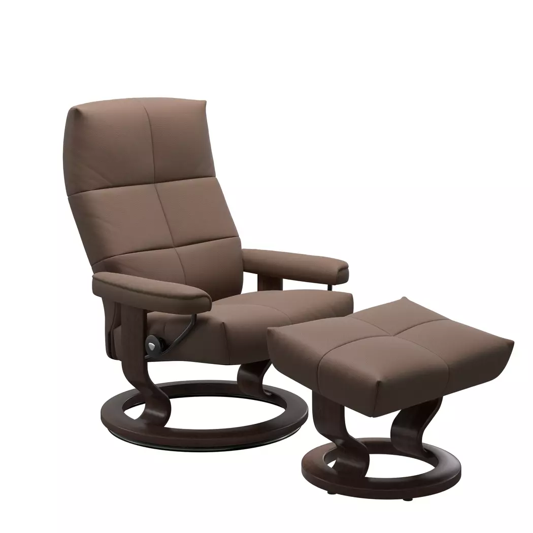 Sessel mit Hocker David Classic