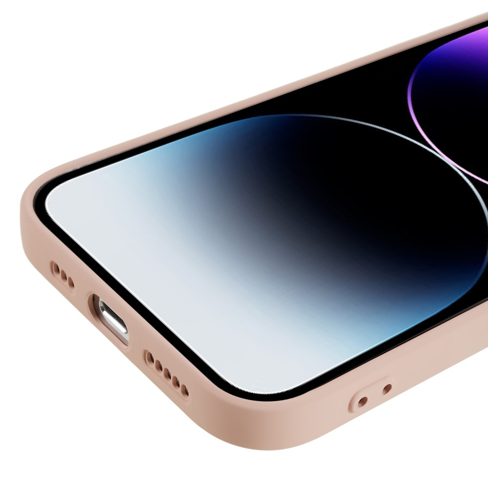iPhone 14 Pro Gummi Case Hülle mit Kameraschutz - Rosa (Matt)