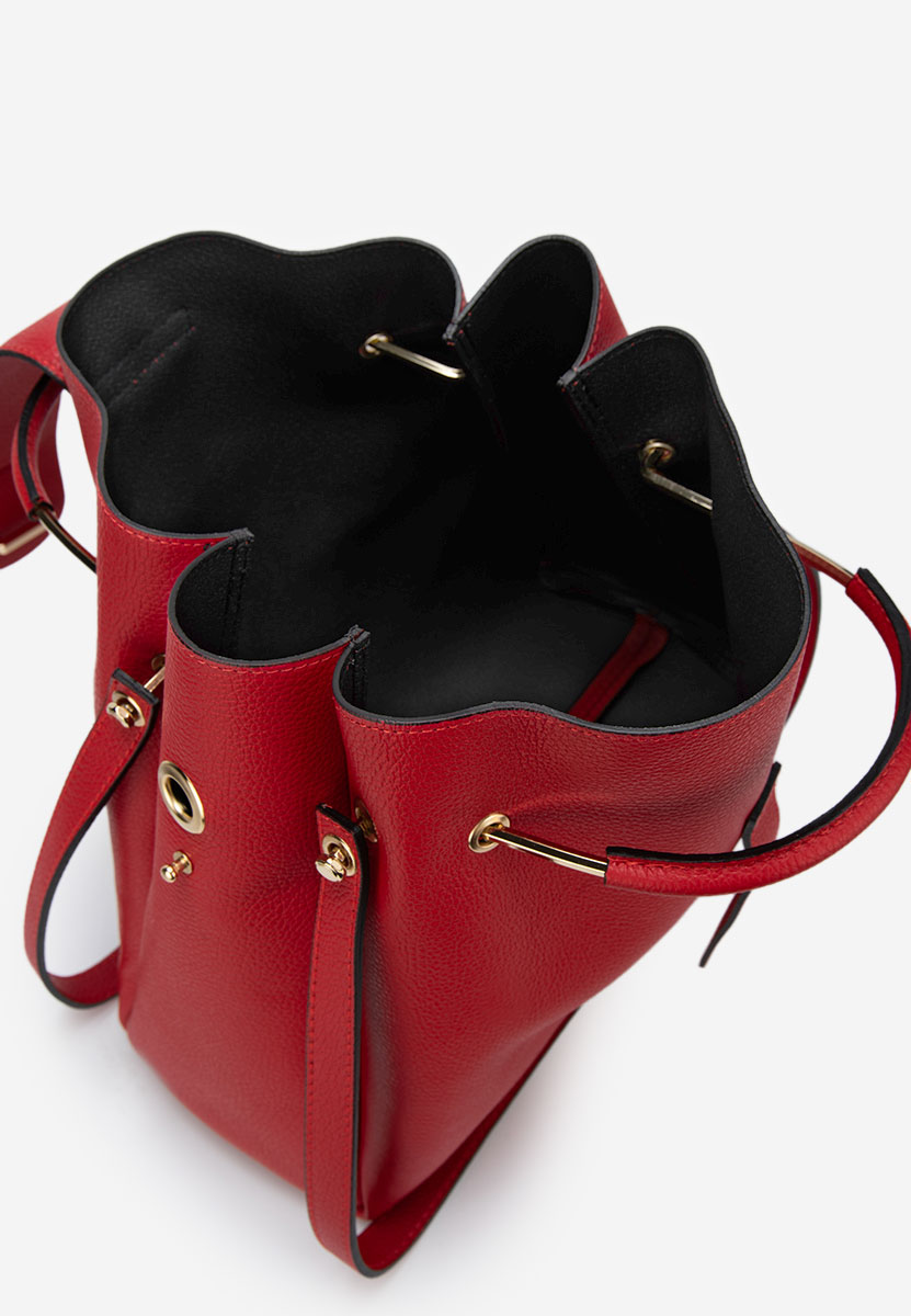 Sac en cuir naturel rouge Acassia