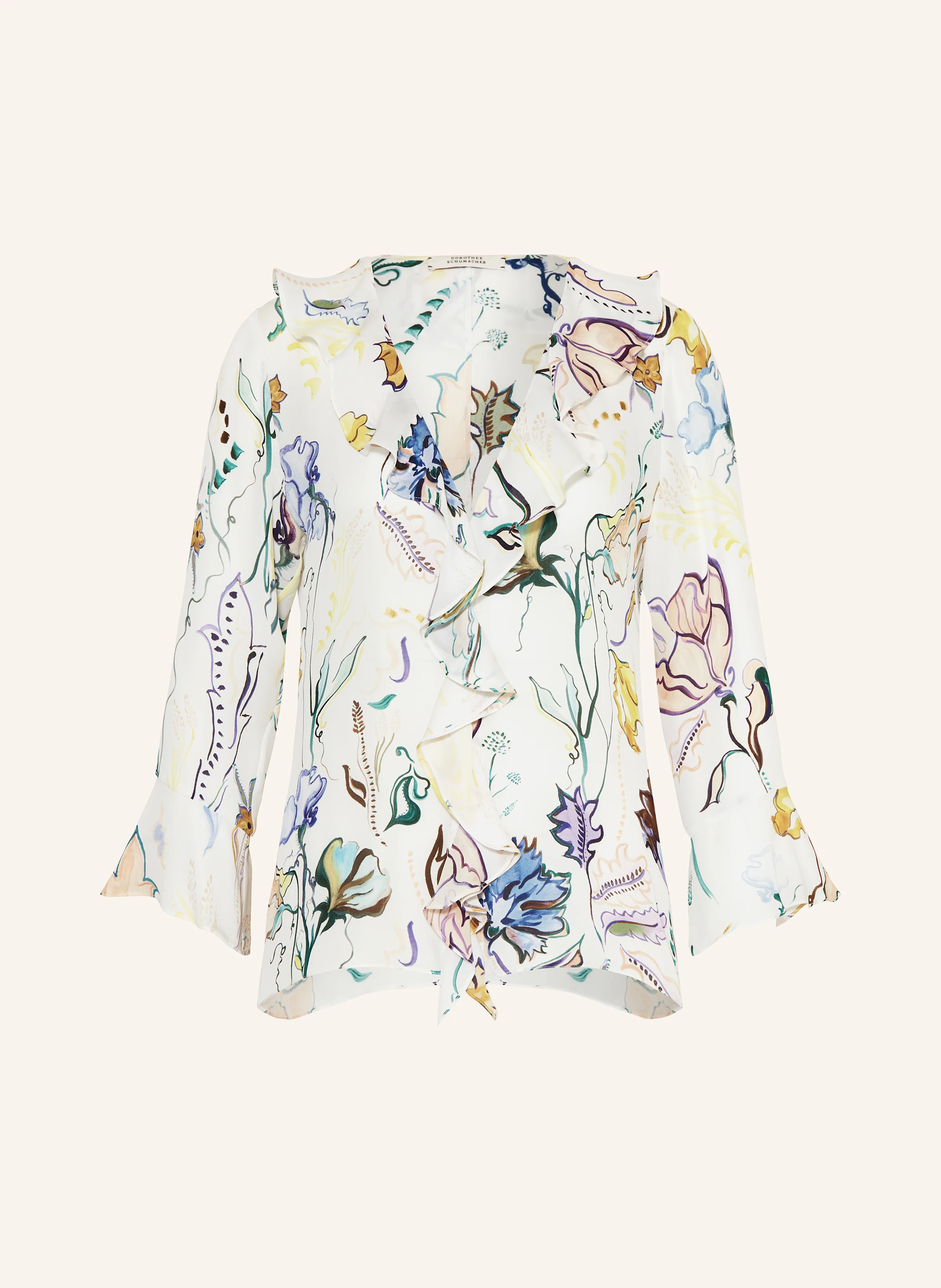 DOROTHEE SCHUMACHER Busenshirt FLORAL TWIST aus Seide mit Volants