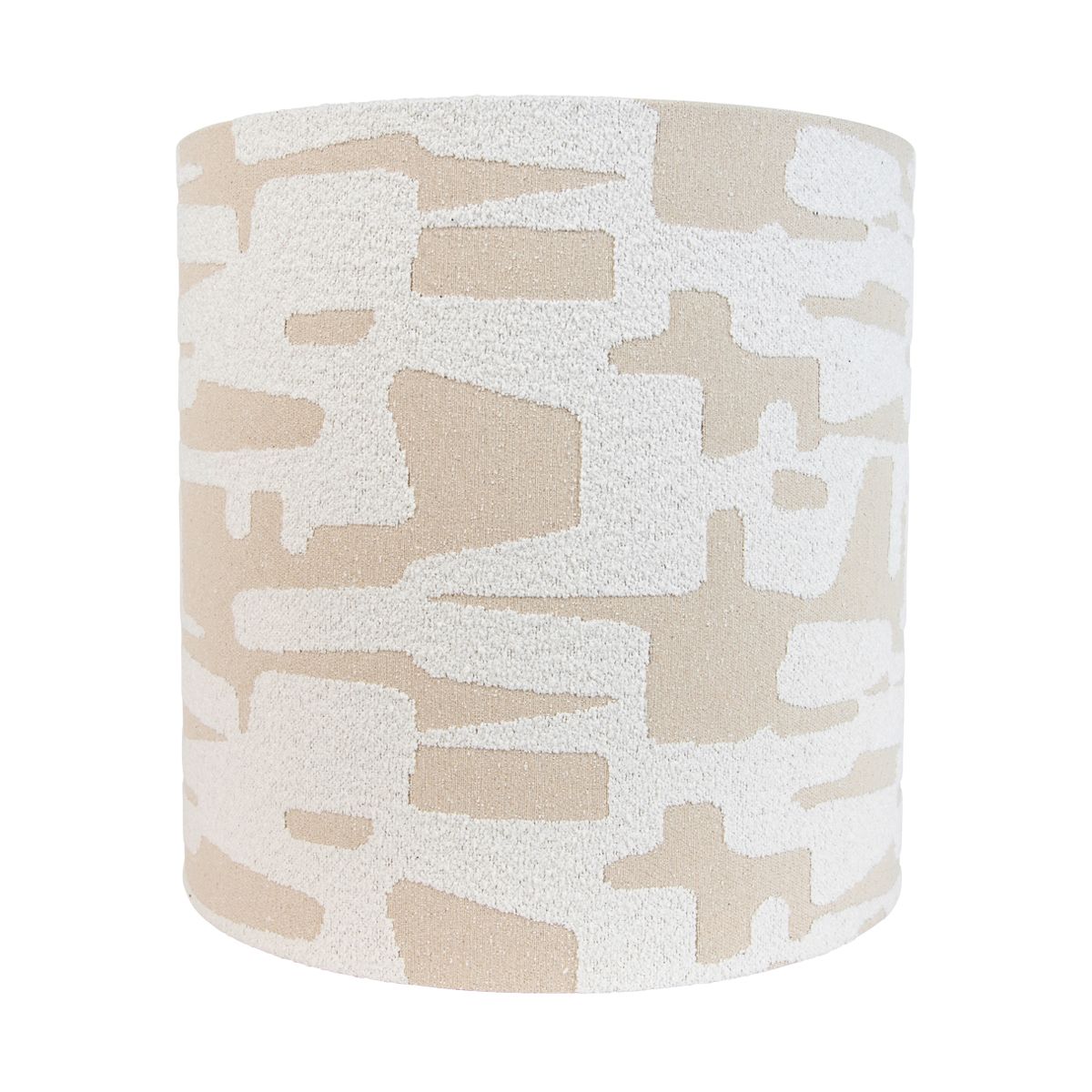 Stoffen lampenkap wit met beige gestreept 40/40/40