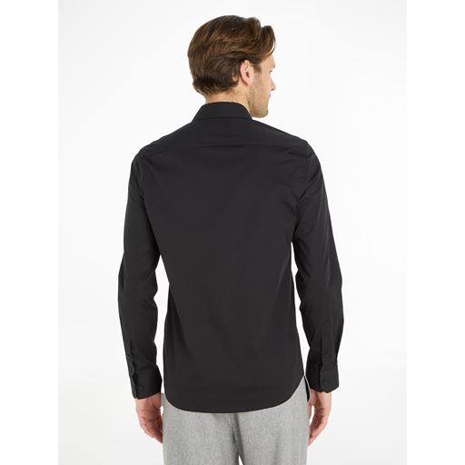 Calvin Klein Stretch Poplin Skjorte, Sort, L