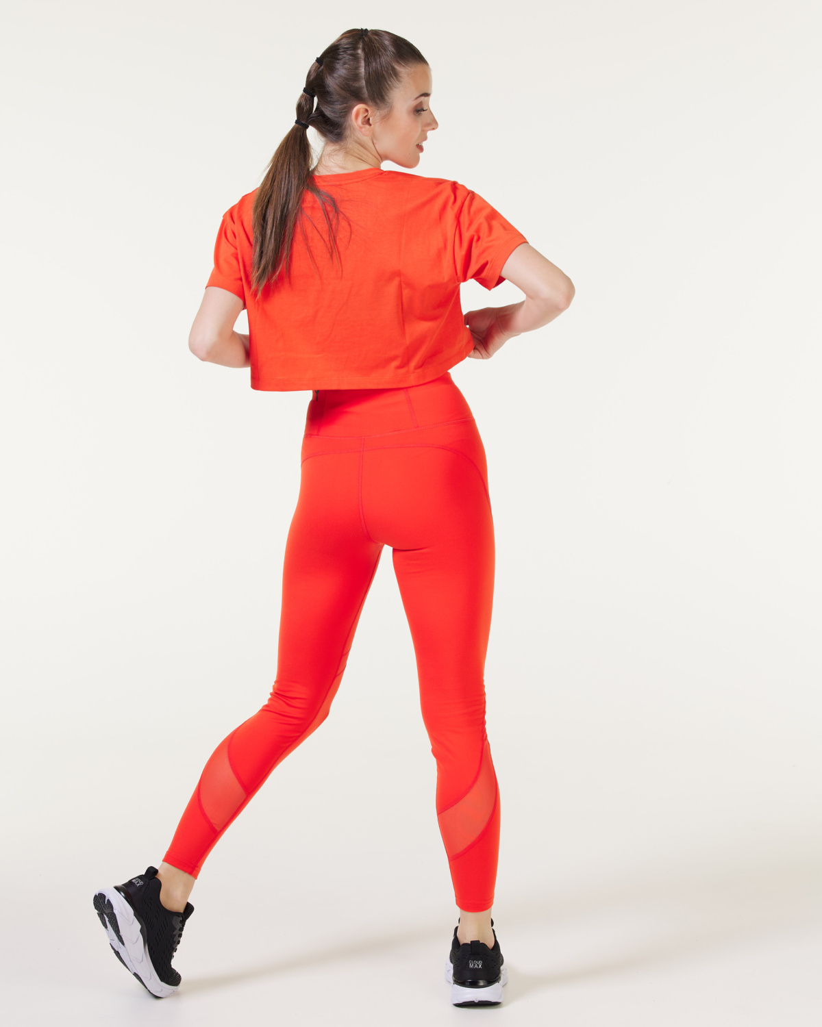 LEVITY Sphere Logo Tights Red Fiesta