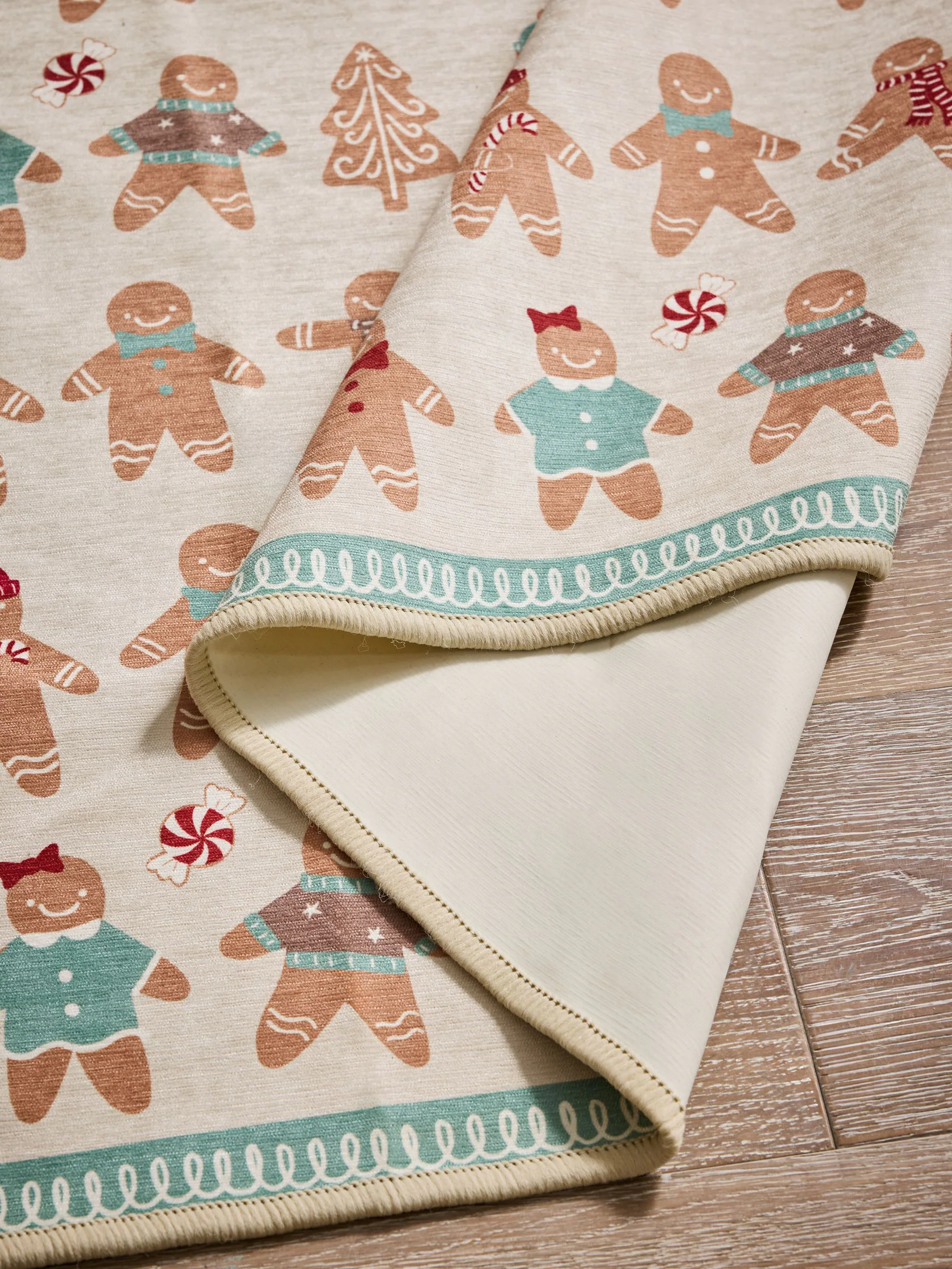 Wasbaar Kerstmis peperkoek Tapijt