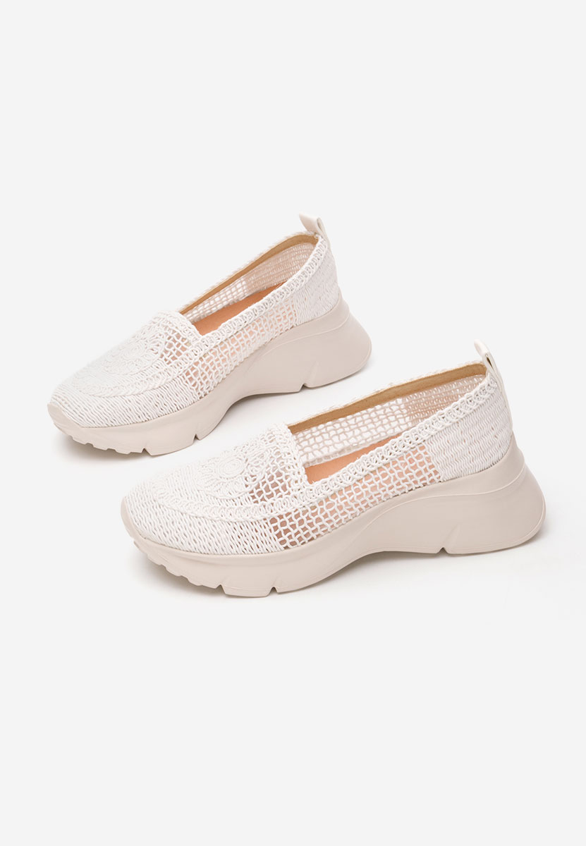Mocassins à plateforme blancs Willena